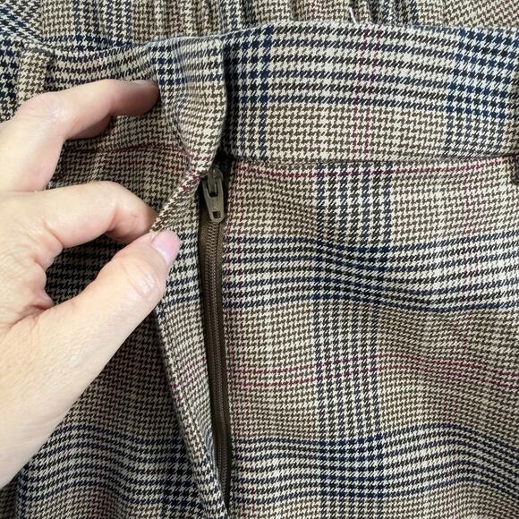 Old Navy Sz L Taylor Wide Leg Trouser Pants Pleated High Waisted Straight Plaid - Picture 5 of 15